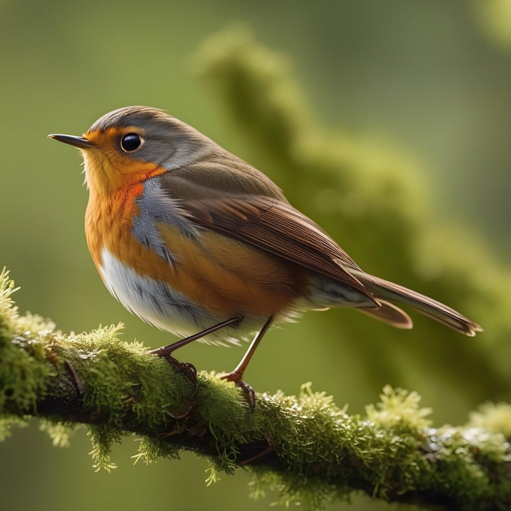 robin, bird, animal